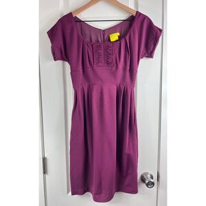 Signette by Aysha Saeed Women's Short Sleeve Dress Burgundy Wine Size P